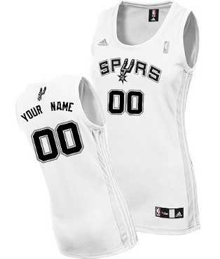 Women%27s Customized San Antonio Spurs White Basketball Jersey->customized nba jersey->Custom Jersey